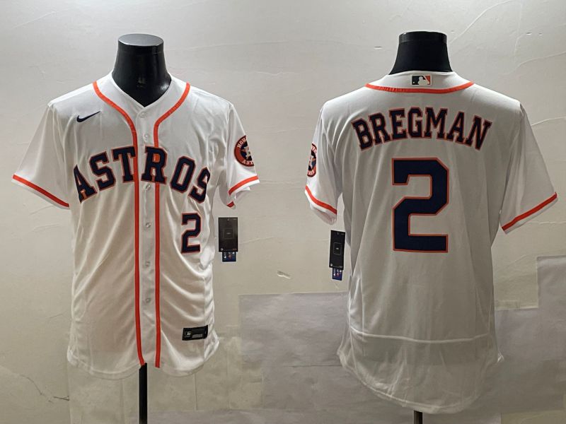 Men Houston Astros #2 Bregman White Elite 2025 Nike MLB Jersey style 1